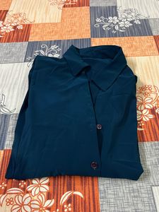 Teal Button-Up Shirt