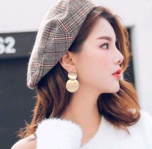 Chic Gold Disc Dangle Earrings