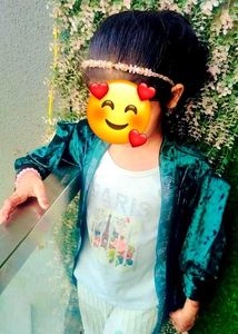 2 Combo Cute Green Velvet Jacket And Night Dress