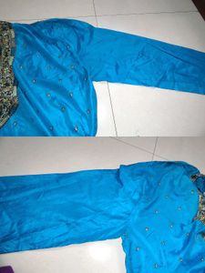 Elegant Blue Silk Kurta