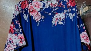 Elegant Blue Floral Maxi Dress