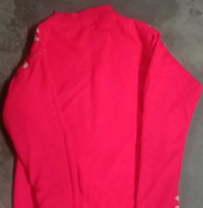 Retro Pink Heart Pattern Sweater