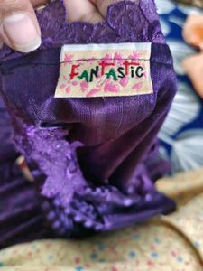 Purple Sexy Night Dress With Shrug