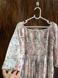34 bust Chic Floral Print Maxi Dress women’s