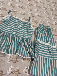 Striped Peplum Cordset