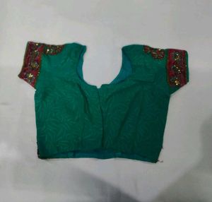 Stunning Teal Embroidered Saree