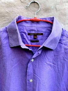 Men's Purple Textured Shirt