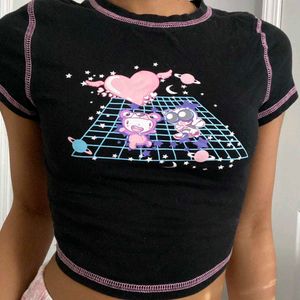Cute Graphic Crop Top