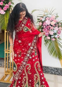 Red Heavy Designer Bridal Lehanga