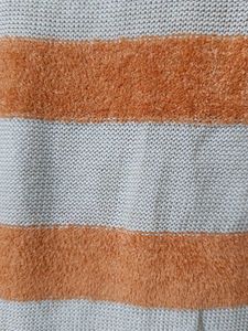 Orange Striped Knit Top