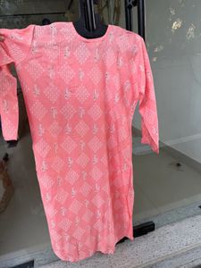 Elegant Pink Printed Kurta