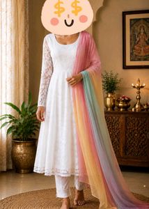 White Net Umbrella Gown