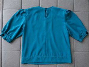 Elegant Teal Pleated Top