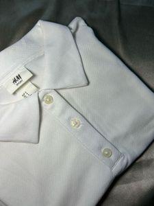 H&amp;M Sport White Polo Shirt