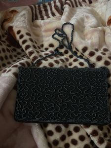 Beaded Clutch with Chain