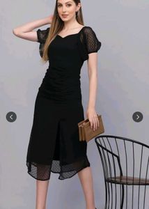 Chic Black Puff Sleeve Dress