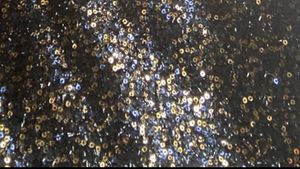 Sparkling Black Sequin Gown with Cape