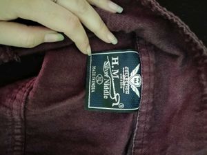 Burgundy Denim Jacket