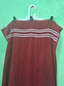 Maroon Striped Towel ♥️