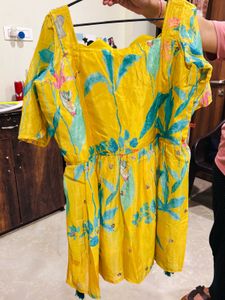 Vibrant Yellow Embroidered shrara set