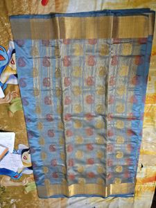 Elegant Blue Banarasi Silk Saree