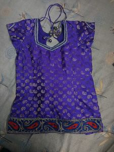 Purple Brocade Gagra top