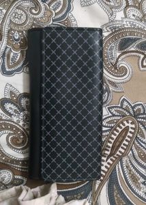 Stylish Black Geometric Wallet