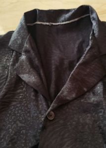 Women's Black Textured Shirt