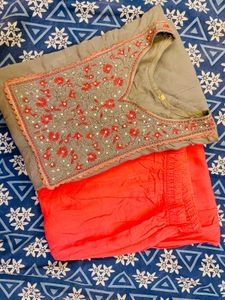 Embroidered Kurta Set with Pants