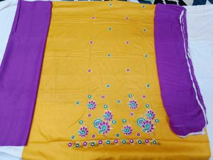 🇳🇿💫🎀Unstich Yellow Embroidered Kurta Set