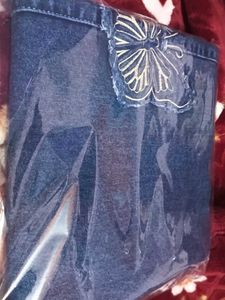 Wide Leg Denim Jeans(Colour May Vary Due to Light)