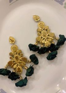 Stunning Emerald Green Statement Earrings