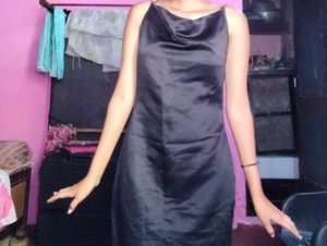 Sleek Black Slip Dress