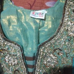 Beautiful Girls Teal &amp; Black Kurti