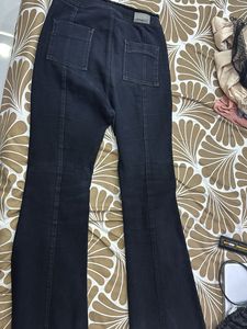 Flared Black Denim Jeans