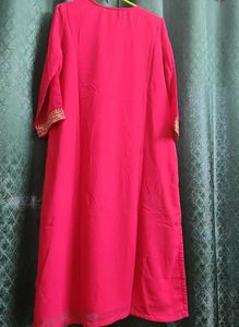 Embroidered Pink Kurta with Palazzo and Duppata