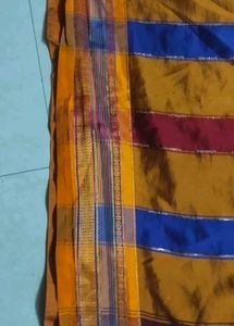 Maroon Saree with Golden Border