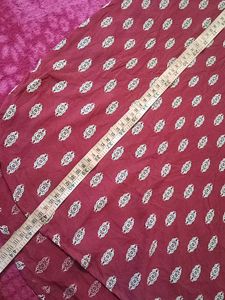 Maroon Printed Kurta
