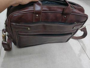Classic Brown Leather Briefcase