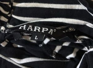 Black &amp; White Striped Cold-Shoulder Top