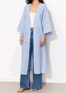 Light Blue Long Kimono Cardigan