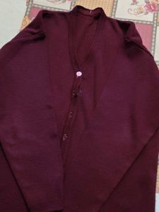 Burgundy Cardigan