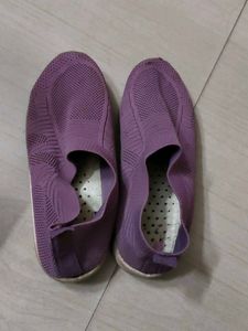 Lavender Knit Sneakers