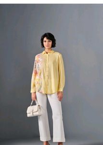 AND 's Stylish Yellow Floral Print Shirt