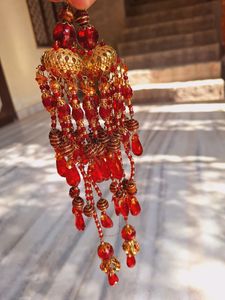 Combo Of Red Kalire With Hathfool And Mang Tika