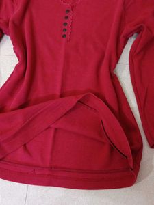 Red Long Sleeve Top