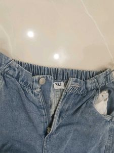Blue Denim Cargo Pants