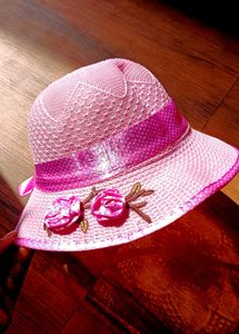 Pink Floral Sun Hat