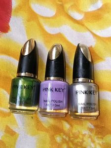 Pink Key Nail Polish Set