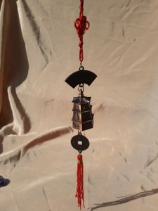 FENG SHUI TIBETAN BELL MONEY HANGING HAMSA HAND